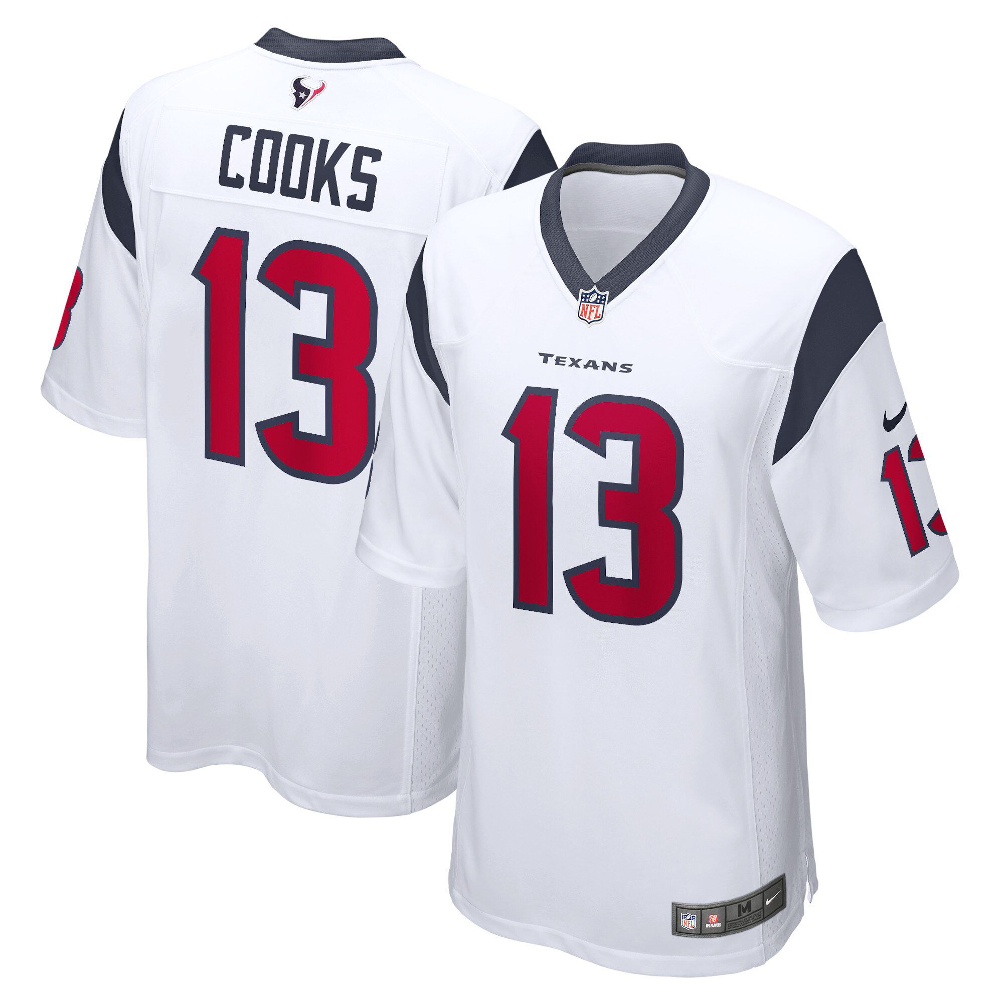 Men Houston Texans #13 Brandin Cooks Nike White Game NFL Jersey